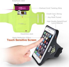 img 3 attached to Ipekoo iPhone 6/6 Plus Sports Armband - Suitable for Apple iPhone 6s Plus / 6 Plus/ 6 - Key Holder & Card Slot - Splash-Proof and Sweat-Proof (Black, 4.7Inch)