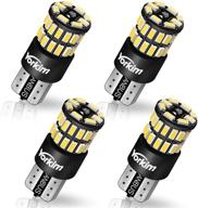 🔆 yorkim 194 led bulb, error-free 168 t10 led replacement bulb for car interior truck dome map door courtesy marker license plate lights, 2825 w5w bulbs in 6000k white (pack of 4) logo