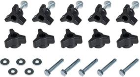 img 3 attached to 🔧 Set of 10 POWERTEC 71068 T-Track Knobs with 1/4-20 by 1-1/2&#34; Hex Bolts, Washers - Enhanced SEO