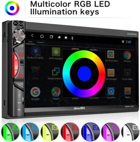 img 2 attached to 🚗 aboutBit 7 inch HD Touch Screen Android Double Din Car Stereo with GPS Navigation, Multimedia Radio Receiver, Mirror Link, WiFi, Bluetooth, Rearview Camera, Dual USB, AM & FM Radio - 1G/16G