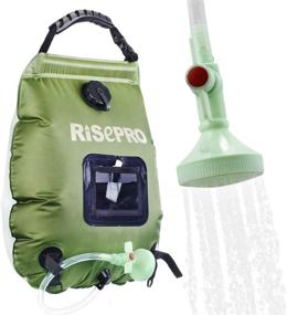 img 4 attached to 🚿 RISEPRO Solar Shower Bag - 5 Gallons/20L Premium Camping Shower with Temperature 45°C and Removable Hose