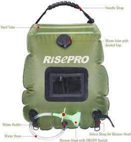 img 2 attached to 🚿 RISEPRO Solar Shower Bag - 5 Gallons/20L Premium Camping Shower with Temperature 45°C and Removable Hose