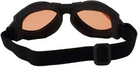 img 2 attached to 🕶️ Enhance Your Vision and Style with Bobster T4583 Bugeye Goggles: Black Frame/Amber Lens