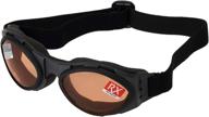 🕶️ enhance your vision and style with bobster t4583 bugeye goggles: black frame/amber lens logo