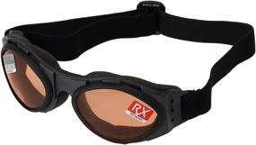 img 4 attached to 🕶️ Enhance Your Vision and Style with Bobster T4583 Bugeye Goggles: Black Frame/Amber Lens