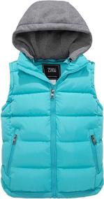 img 4 attached to 🧥 ZSHOW Girls' and Boys' Warm Hooded Puffer Vest: Thicken Padded Jacket for Winter Coat