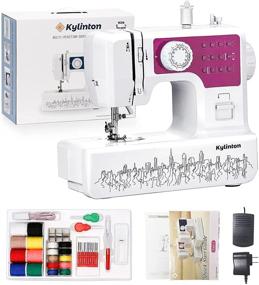 img 4 attached to 🧵 Kylinton Mini Sewing Machine for Beginners Kids and Adults – Electric Small Sewing Machine with Foot Pedal, 12 Built-in Stitches, 2 Speeds, Automatic Cloth Winding – Rose Red