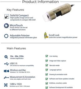 img 1 attached to 🔬 Dino-Lite AM4113ZT USB цифровой микроскоп - 1,3 МП, 10-50х, 220х оптическое увеличение, измерение, поляризованный свет