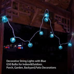 img 3 attached to Blue G50 Nautical String Lights Set of 10 - Beach Theme Float Lights for Ocean Themed Decor, Fishing Fairy Lights Adding Coastal Flare to Teen Girls' Room