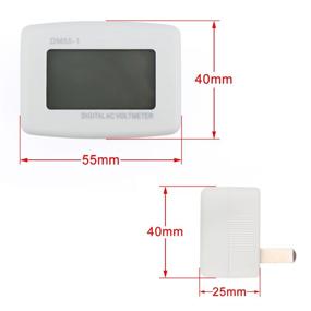 img 2 attached to 📊 DROK 90538 Flat Plug AC Voltage Panel Power Line Test Monitor Gauge Meter - 110V 220V LCD Voltmeter