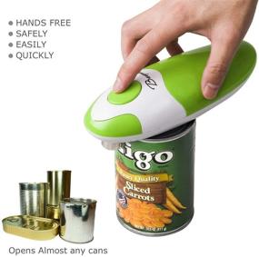 img 1 attached to 🍏 Convenient Kitchen Automatic Safety Cordless One Touch Electric Can Opener for Left-Handers and Arthritics - Bangrui Professional Electric Can Opener (Green)