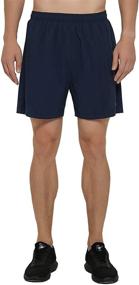 img 2 attached to GGK Men's 5-Inch Lightweight Quick Dry Running Shorts - Ideal Athletic Shorts for Workout, Gym Training with Convenient Back Zipper Pockets