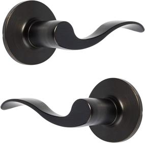 img 1 attached to Dynasty Hardware HER-78-12P Heritage Dummy Lever Set - Aged Oil Rubbed Bronze (1 Pack) - Enhanced SEO