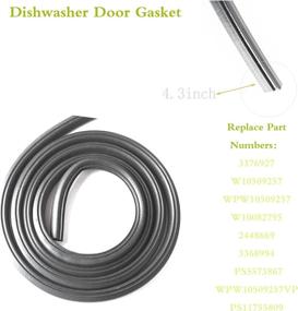 img 3 attached to W10509257 Dishwasher Door Gasket Replacement: Compatible with Whirl-pool & Ken-more Dishwashers - Replaces 3368994 WPW10509257