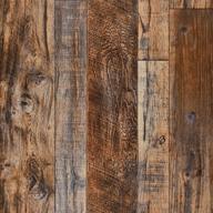 🌲 венмер 17,71" x 118" коричневая самоклеящаяся обои из дерева в стиле "шиплап": легкое нанесение на столешницы, шкафы, полки и многое другое! логотип
