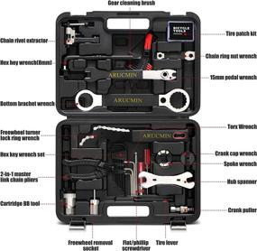 img 3 attached to 🔧 ARUCMIN 24-Piece Bike Tool Kit: Expert Bicycle Repair Set for Mountain & Road Bikes, Essential Maintenance Tools with Storage Case