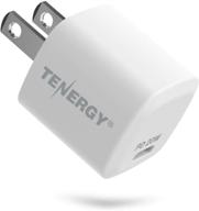 tenergy usb-c charger with pd 20w, fast charging for iphone 12/12 mini/12 pro/12 pro max/11, galaxy, pixel 4/3, ipad pro (cable excluded) logo