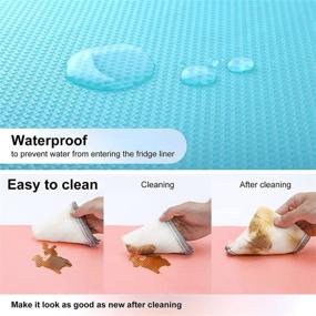 img 1 attached to 🔍 8PCS Refrigerator Liners: Washable, Waterproof EVA Fridge Mats - 12 x 17.7 Inch, Cuttable for Glass Shelves & Kitchen Cabinets - Table Placemats in 4 Colors