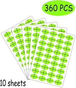 img 1 attached to 🎯 360 Green Embroidery Target Stickers: Oval Shape Planner, Calendar, Scrapbooking Crafting Stickers