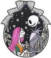 🎃 jack and sally nightmare before christmas embroidered patch logo