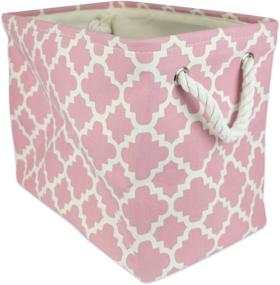 img 4 attached to DII Polyester Container with Handles: Elegant Rose Lattice Storage Bin, Large