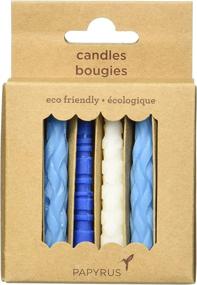 img 2 attached to 🌿 Eco-Friendly Aqua Patterned Papyrus Birthday Candles (12-Count)