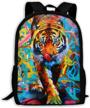 abstract painting lightweight backpack bookbags logo
