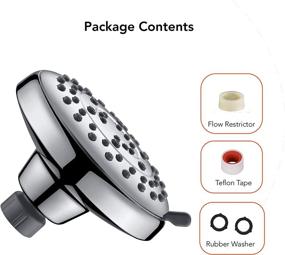 img 1 attached to 💦 High Pressure 5 Spray Settings Fixed Shower Head - F&R 4.7" AW2T502-F01CP
