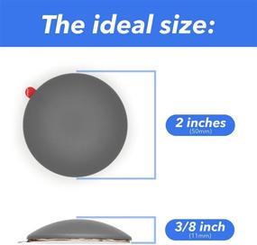 img 3 attached to 🚪 Rubber Door Knob Wall Shield Protector Plate, Gray, 2-inch Door Handle Bumper