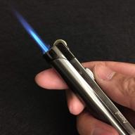 aomai windproof jet torch butane flame cigar cigarette lighter - gray (no gas included) logo