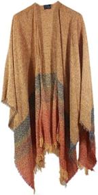 img 4 attached to 🧣 Women's Wool Ruana Wrap from Ireland | Biddy Murphy's Irish Gifts | Made in Ireland | 85% Lambswool | Soft & Lightweight | Warm | Gold | 54" X 72