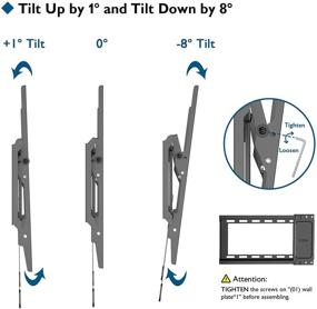 img 3 attached to 📺 High-Quality TV Wall Mount with Tilting Bracket for 37-82 Inch LED, LCD, OLED TVs | Supports 132lbs | Max Vesa 600x400mm | Low Profile Design