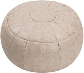 img 4 attached to 🍄 ROTOT Unstuffed Pouf Cover: Ottoman, Bean Bag Chair, Foot Stool, Foot Rest, Storage Solution for Wedding - Empty & New (Mushroom)