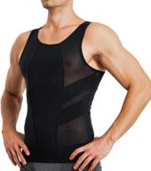 molutan men body slimming shaper vest: achieve tummy control with this compression undershirt girdle! logo