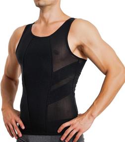 img 4 attached to MOLUTAN Men Body Slimming Shaper Vest: Achieve Tummy Control with this Compression Undershirt Girdle!