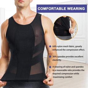 img 2 attached to MOLUTAN Men Body Slimming Shaper Vest: Achieve Tummy Control with this Compression Undershirt Girdle!