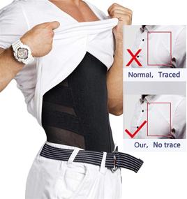 img 1 attached to MOLUTAN Men Body Slimming Shaper Vest: Achieve Tummy Control with this Compression Undershirt Girdle!