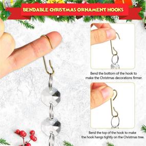 img 2 attached to 🎄 Golden Bendable Metal Christmas Ornament Hooks with Storage Box – 120 Pieces for Christmas Tree Décor and Party Balls