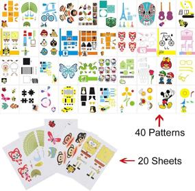 img 3 attached to 🎨 Enhance Your 3D Printing Experience with 20 Sheets of High-Quality Drawing Paper and 40 Intricate Patterns, Complete with Clear Plate Set - Perfect DIY Gift for Kids with 3D Pens