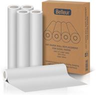 🎨 belleur white kraft paper, art & craft paper roll - 4 pack of 12'' x 50' (600 inch) rolls, perfect for painting, easel paper, fadeless bulletin board cover, gift wrapping & packing, industrial drawing logo