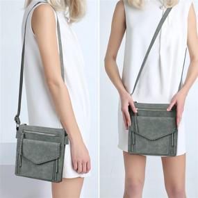 img 3 attached to Leather Satchel Handbag Crossbody Backpack Women's Handbags & Wallets in Totes