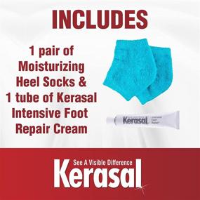 img 1 attached to 🦶 Kerasal Intensive Foot Repair Skin Healing Ointment & ZenToes Moisturizing Gel Socks Set - Ultimate Foot Care Combo, 1 Oz Ointment + 1 Pair Socks