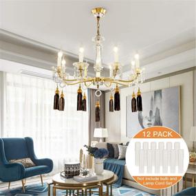 img 1 attached to 💡 White Plastic Sleeves Chandelier Candelabra Pack - Elegant & Durable