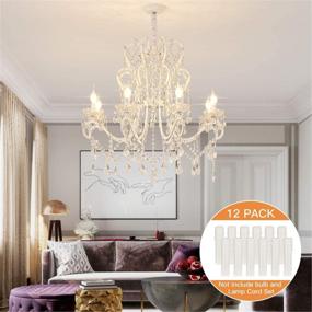 img 2 attached to 💡 White Plastic Sleeves Chandelier Candelabra Pack - Elegant & Durable