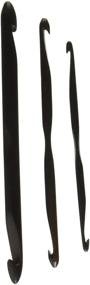 img 1 attached to 🧶 Lacis Ebony Double End Crochet Hook with Center Indent - 3 Pack: Versatile Crafting Tool for Crocheters
