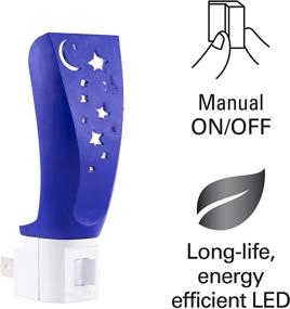 img 3 attached to 🌙 Lights By Nights: Moon and Stars LED Night Light, Plug-in, Manual On/Off - UL-Listed - Ideal for Bedroom, Nursery, Bathroom (1 Pack, 44940)