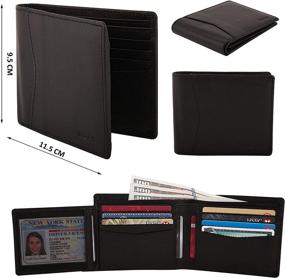 img 3 attached to Premium Crocodile Embossed Leather Bifold Wallets and Card Cases with RFID Blocking Technology