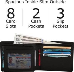 img 1 attached to Premium Crocodile Embossed Leather Bifold Wallets and Card Cases with RFID Blocking Technology