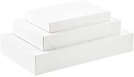 10-pack white gift wrap boxes with lids - assorted multi-pack by all day gifts: perfect for any occasion! logo