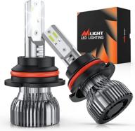 🔦 nilight e1 9004/hb1 led headlight bulbs - 350% brighter, 50w 10000lm conversion kit - 6000k cool white - mini size, 2-pack: a review logo